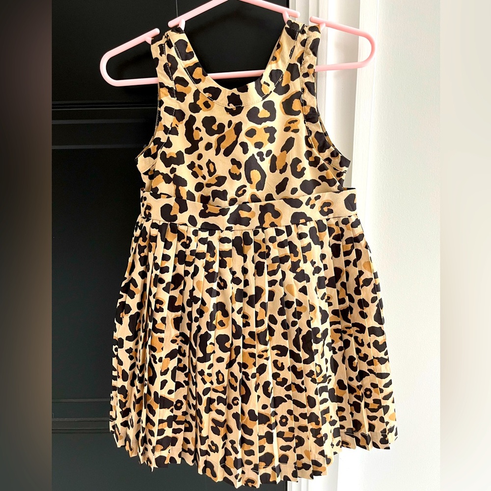 Janie and Jack Leopard Animal Print Pleated Dress 18-24 Months